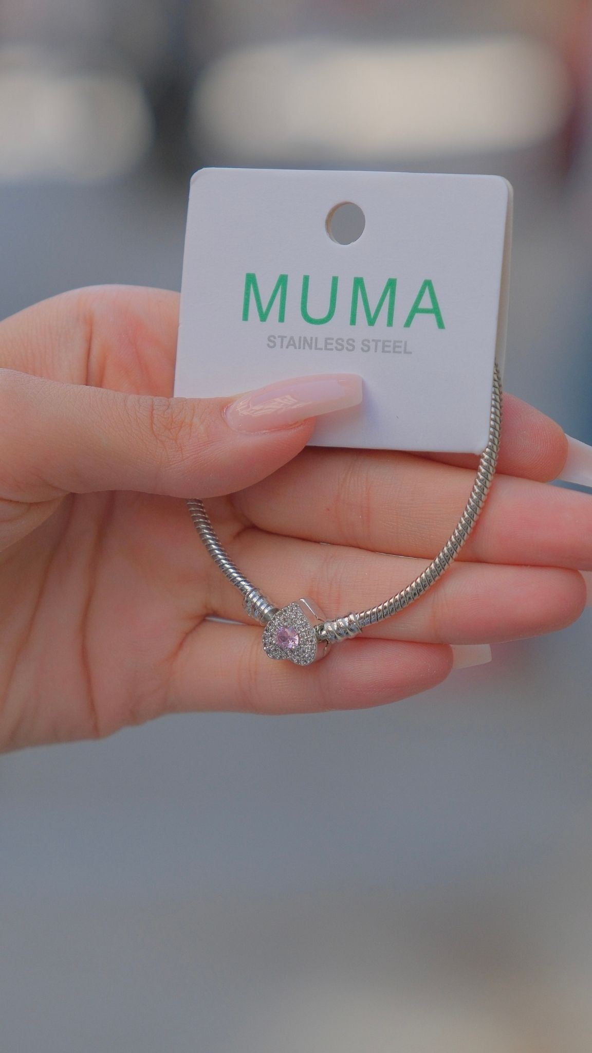 muma-aksesuar-charm-tekli-kalp-gumus-kaplama-bileklik-1 Charm Tekli Kalp Gümüş Renk Zincir Bileklik - Görsel 1