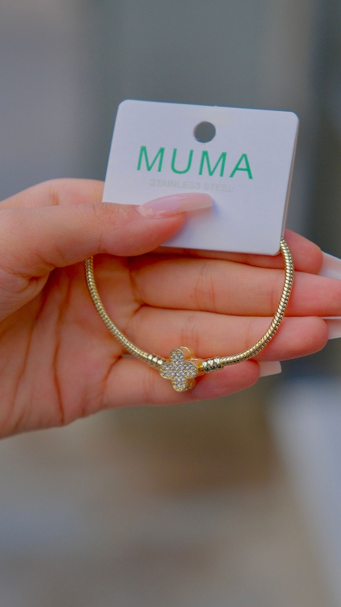 muma-aksesuar-charm-yonca-altin-kaplama-bileklik-1 Charm Yonca Altın Kaplama Zincir Bileklik - Görsel 1